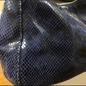 Michael Kors Blue and Black Snakeskin Purse
